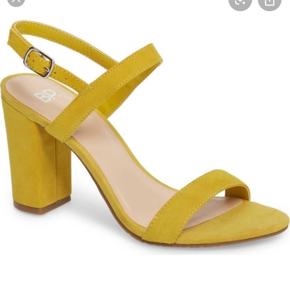 BP lula yellow block heel sling back